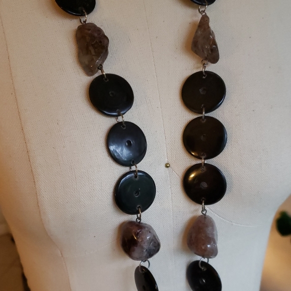 Bohemian tumbled stone fashion necklace - Picture 7 of 11